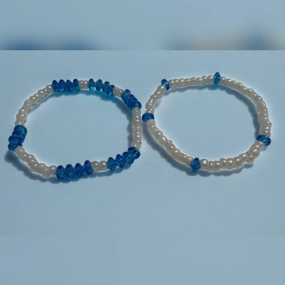 Handmade Blue and White Bracelets